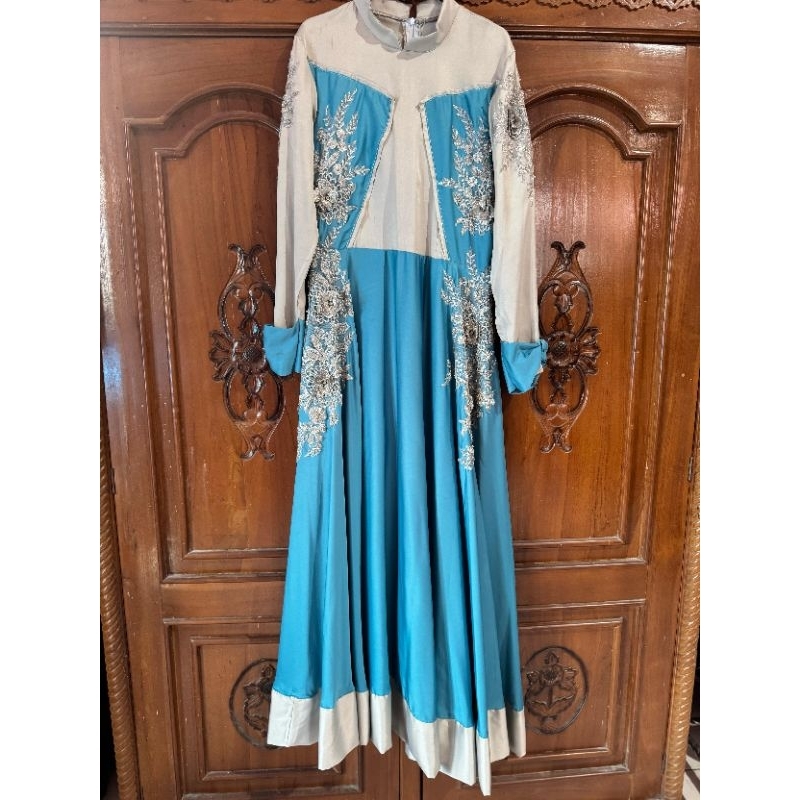 gamis pesta tosca silver prlvd