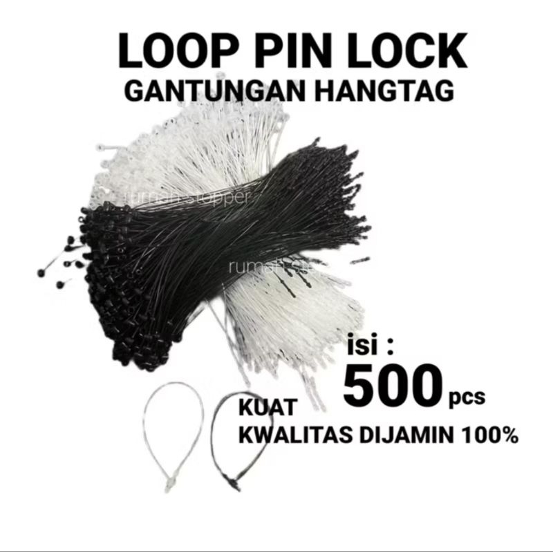 

[EDISI CUCI GUDANG] LOOP PINS / LOCK PINKS / TALI HANGTAG / TALI LABEL WARNA HITAM ISI 500