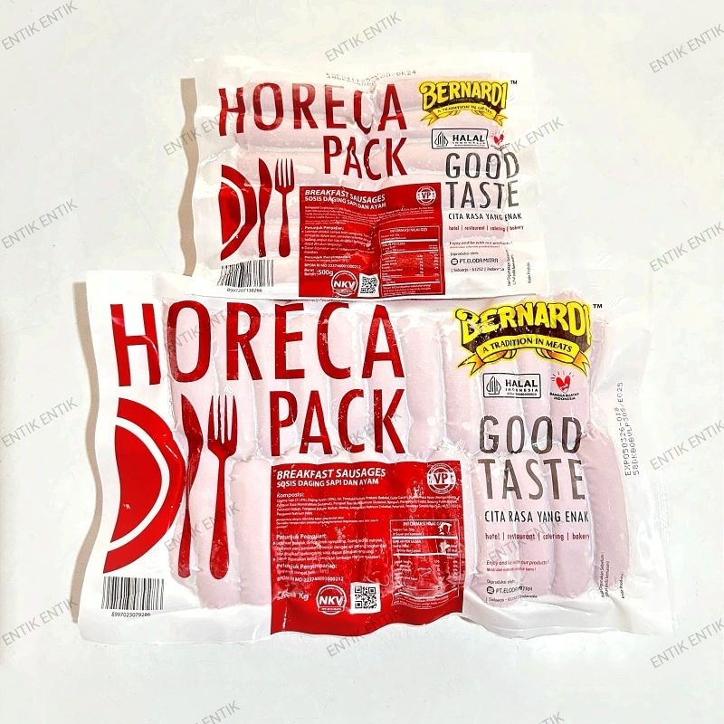 

BERNARDI Sosis Sapi Ayam BHP | Horeca Pack | Breakfast Sausages Cocktails 500gr | 1000gr