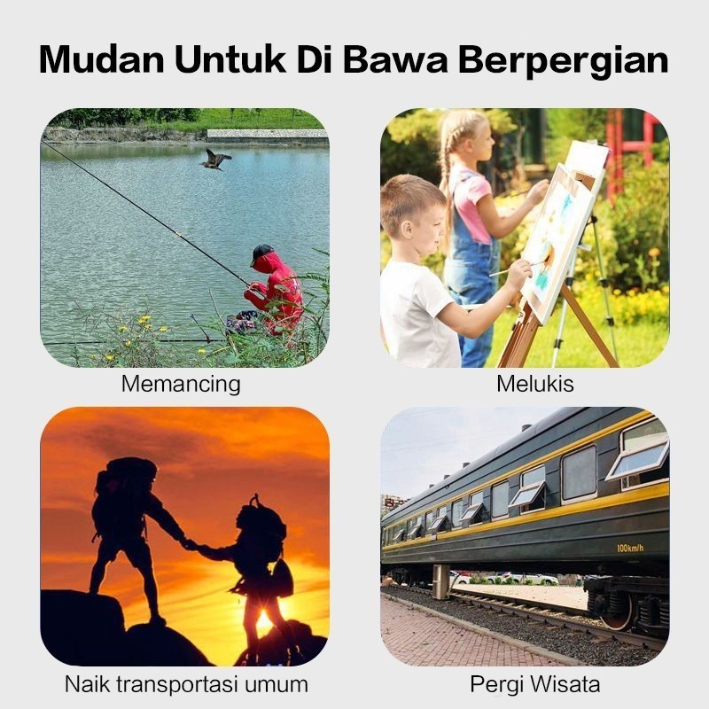 Promo  Trailtop Kursi Lipat Outdoor Kecil Beban Berat 120Kg Kursi Santai Kursi Lipat Portable