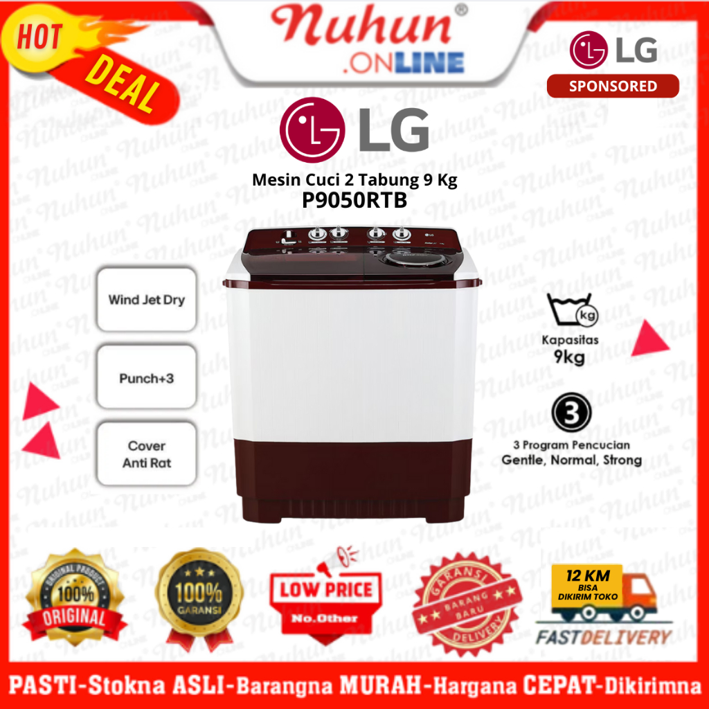 [CIANJUR] Mesin Cuci LG P9050RTB