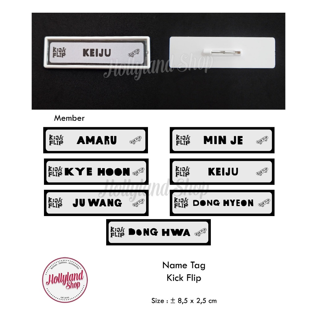 

Name Tag Papan Nama Dada Kick Flip (2pcs) Unofficial