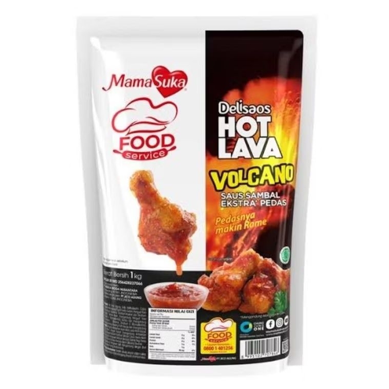 

Mamasuka Hot Lava Volcano Saus Sambal 1kg