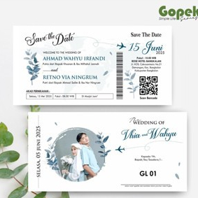 UNDANGAN PERNIKAHAN MURAH CUSTOM - UNDANGAN PERNIKAHAN AESTHETIC GOPEK LITE COLOUR