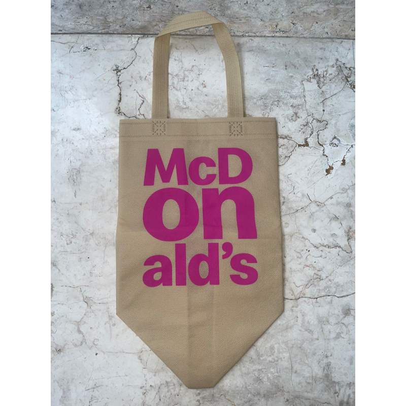 [NEW] reusable shopping bag / tote bag spunbon / goodie bag / tas belanja mcd mc donalds - original 