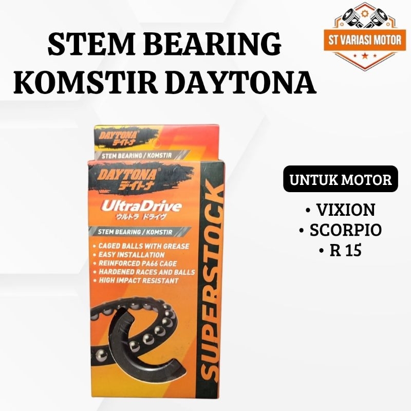 Komstir Daytona Vixion scorpio r15 stem bearing Daytona