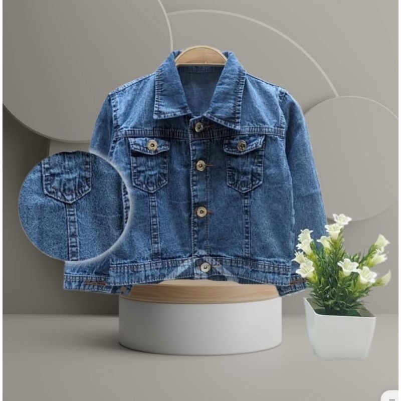 jaket jeans anak laki laki usia 1-10 tahun