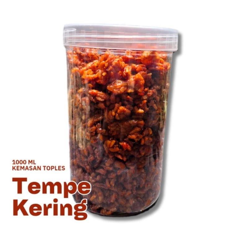 

Tempe Kering 1000 Ml Kemasan Toples Manis Gurih Kriuk Enak