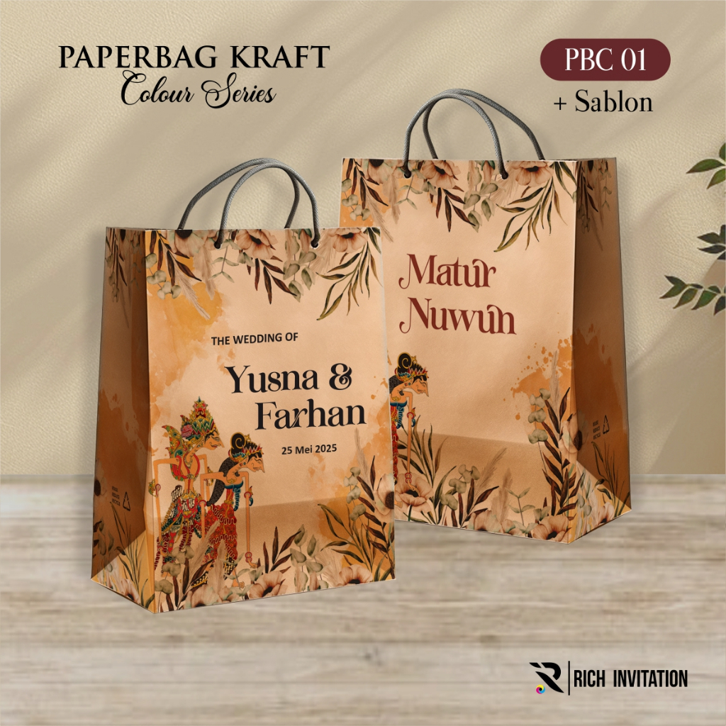 

PAPER BAG SABLON - TAS SOUVENIR PERNIKAHAN DAN KHITAN - TAS PAPER BAG FREE AFDRUK