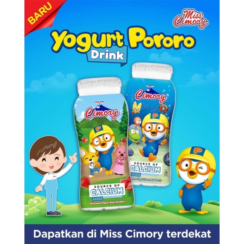 

Cimory Mini Yogurt Strawberry (1 banded isi 5)