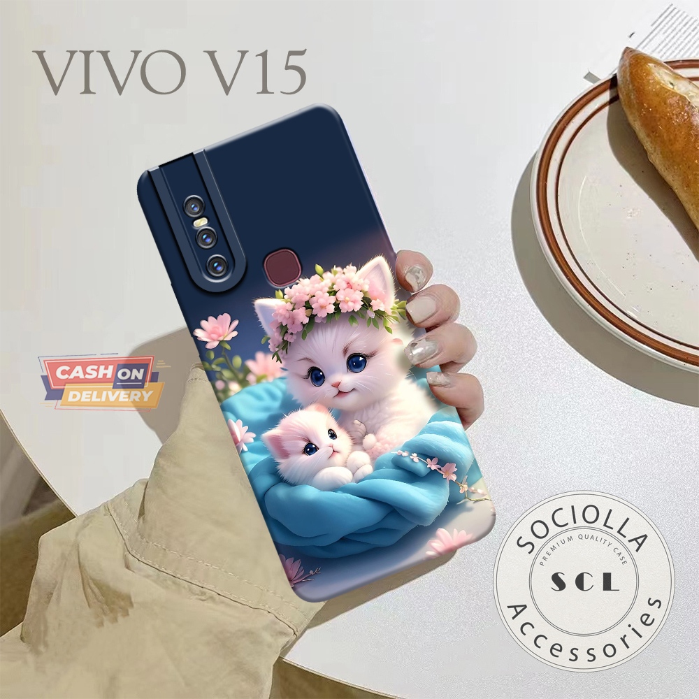 Case Vivo V15 / Vivo V15 Pro Fashion Case Kucing Lucu Softcase Pro Camera Vivo V15 / Vivo V15 Pro Ca