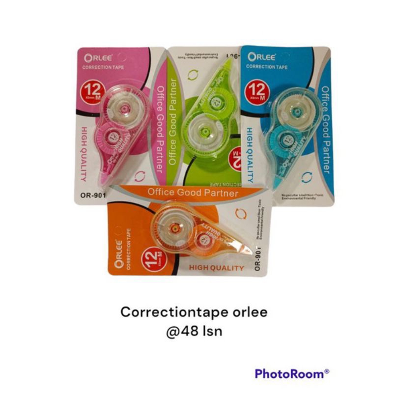 

Tipe X Kertas Merk Orlee Penghapus Correction Tape 12 m X 5 mm OR-901 ECER