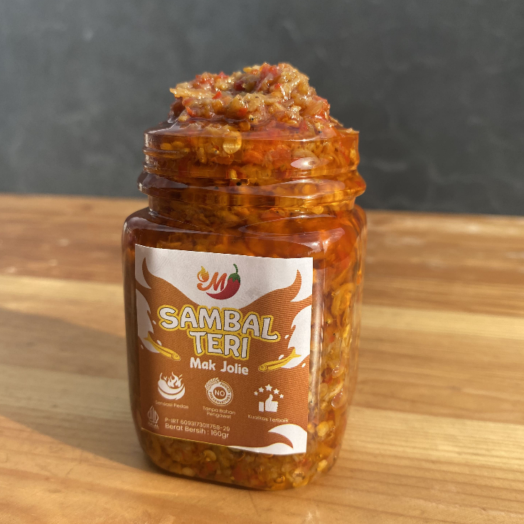 

TERMURAH 160GR Sambal Teri Sambal Mak Jolie - Sambalpedas sambalteri samballauk sambel lokal