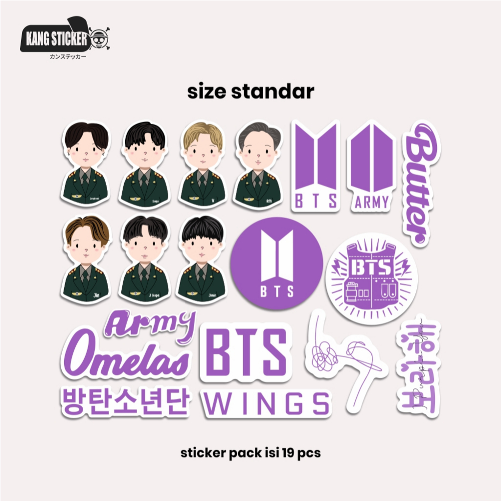 

STICKER PACK BTS ISI 19PCS - PREMIUM STICKER - WATERPROOF
