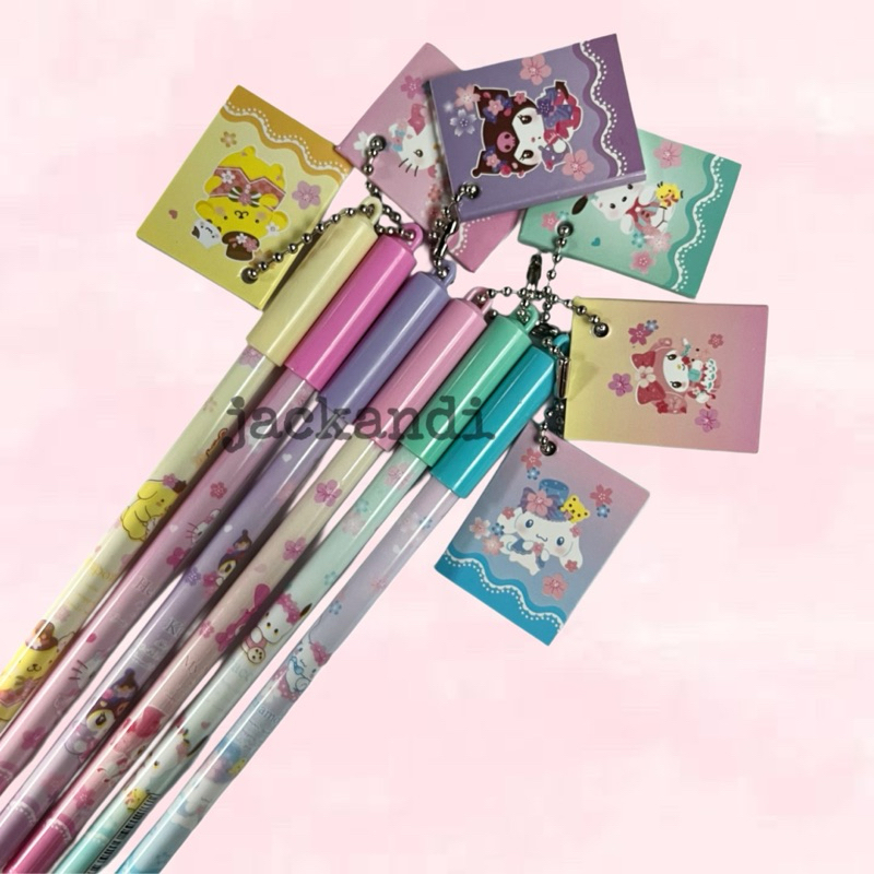 

Pulpen Anak Gantungan Buku Melody Kuromi Cinnamoroll Pen Gel Lucu Imut Murah