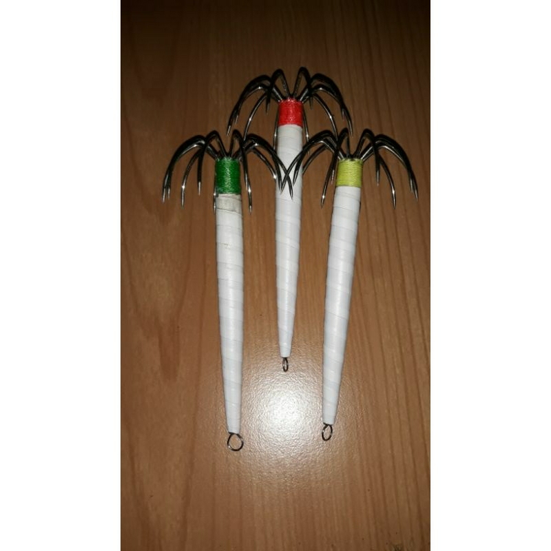 Pancing Cumi/Squid Hook (kail menggunakan kawat SS 304 ukuran 0,8mm)