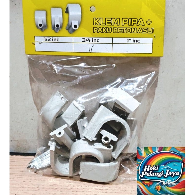 Klem Pipa PVC+Paku Beton , Klem Pipa PVC dan Paku Beton , Klem Pipa Plastik