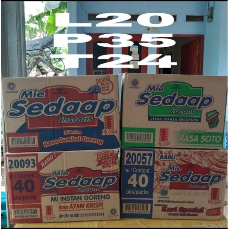kardus bekas mie instan berbagai macam merk 1kg