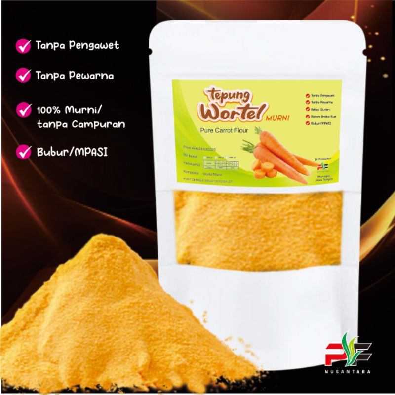 carrot powder/tepung wortel/serbuk bubuk wortel. 250 gram