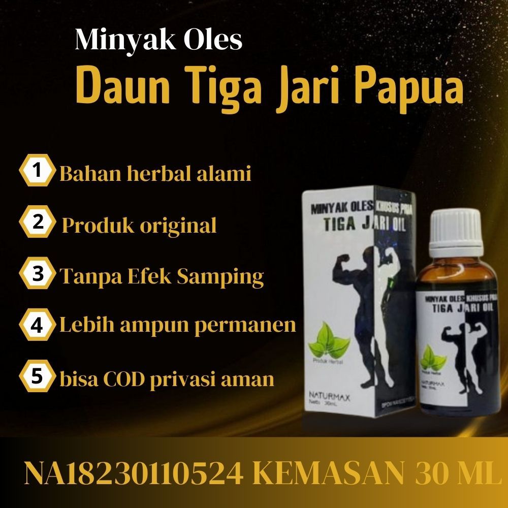 TIGA JARI OIL BPOM ORIGINAL DAUN TIGA JARI / DAUN PEMBUNGKUS ASLI PAPUA DAUN BUNGKUS TIGA JARI