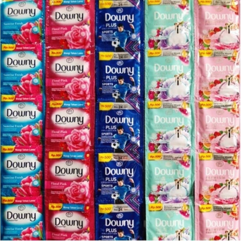 Downy Pewangi Pakaian Renceng 500/ Downy Pelembut Dan Pewangi Pakaian 10ml Kemasan 500