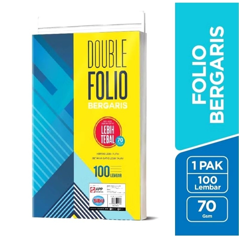 

( PAK ) Double Folio Garis Sidu 100 Lembar / Kertas Folio Garis
