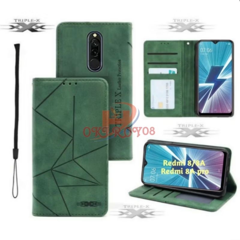 Flip Magnet Casing Xiaomi Redmi 8 / 8a / 8a Pro Casing Flip Cover Wallet Sarung Hp - Casing Dompet F