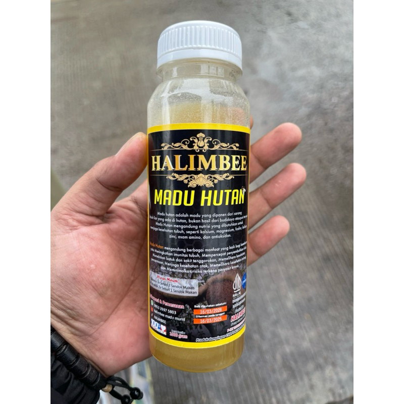 

Madu Asli Hutan Liar Sialang kuning Raw Honey 300gram GARANSI 100xlipat - HALIMBEE