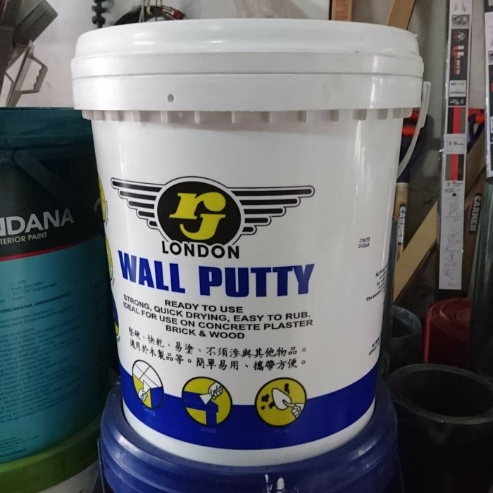 DEMPUL TEMBOK / PLAMIR TEMBOK RJ LONDON WALL PUTTY 25KG PAIL