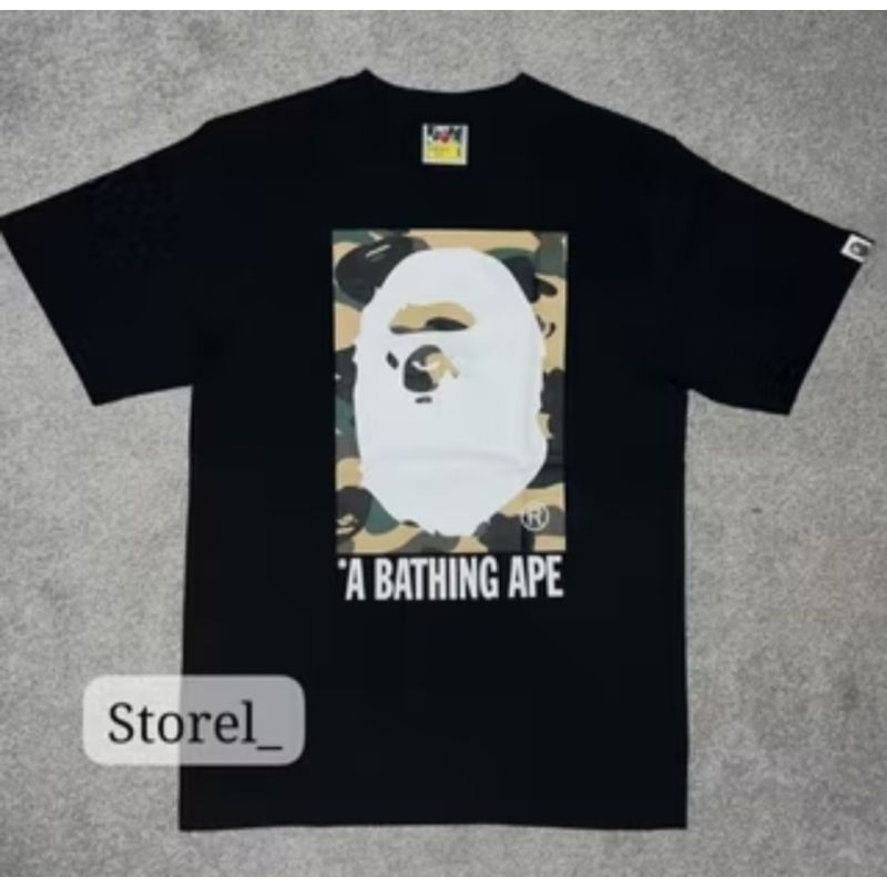 Tshirt Bape Camo Army Putih Kaos A Bathing Aape T-shirt Distro Unisex Premium