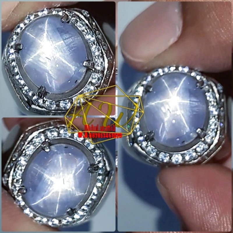 UNHEATED STAR BLUE SAPPHIRE SRILANKA 5.55CARAT-SPINEL-RUBY-CATS EYE CHRYSOBERYL-EMERALD
