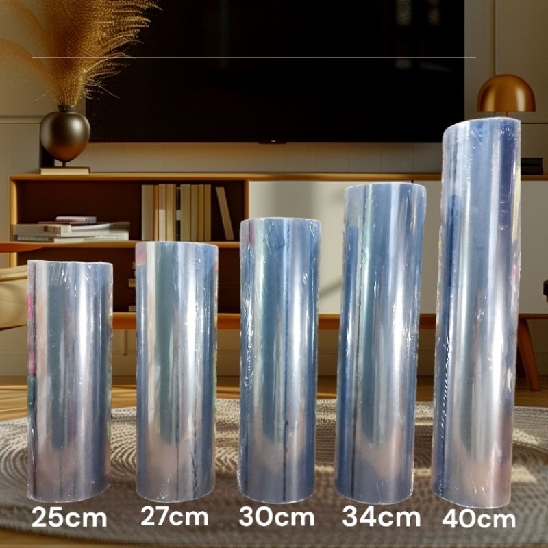 

Sampul Buku Plastik Mika Bening Roll Besar Ukuran 25cm, 27cm, 30cm, 34cm, 40cm