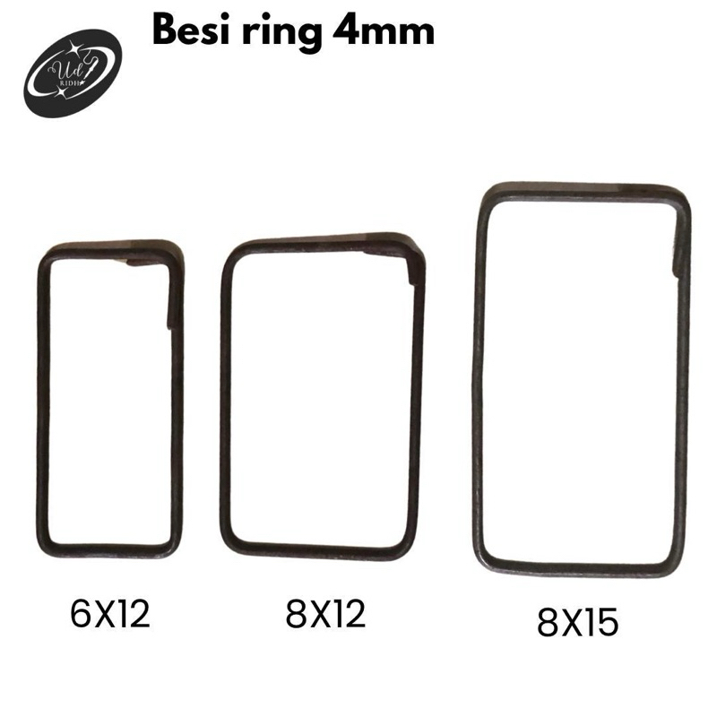 Besi cincin/ring behel/besi begel kolom 4 MM ukuran 6X12, 8X12, 8X12