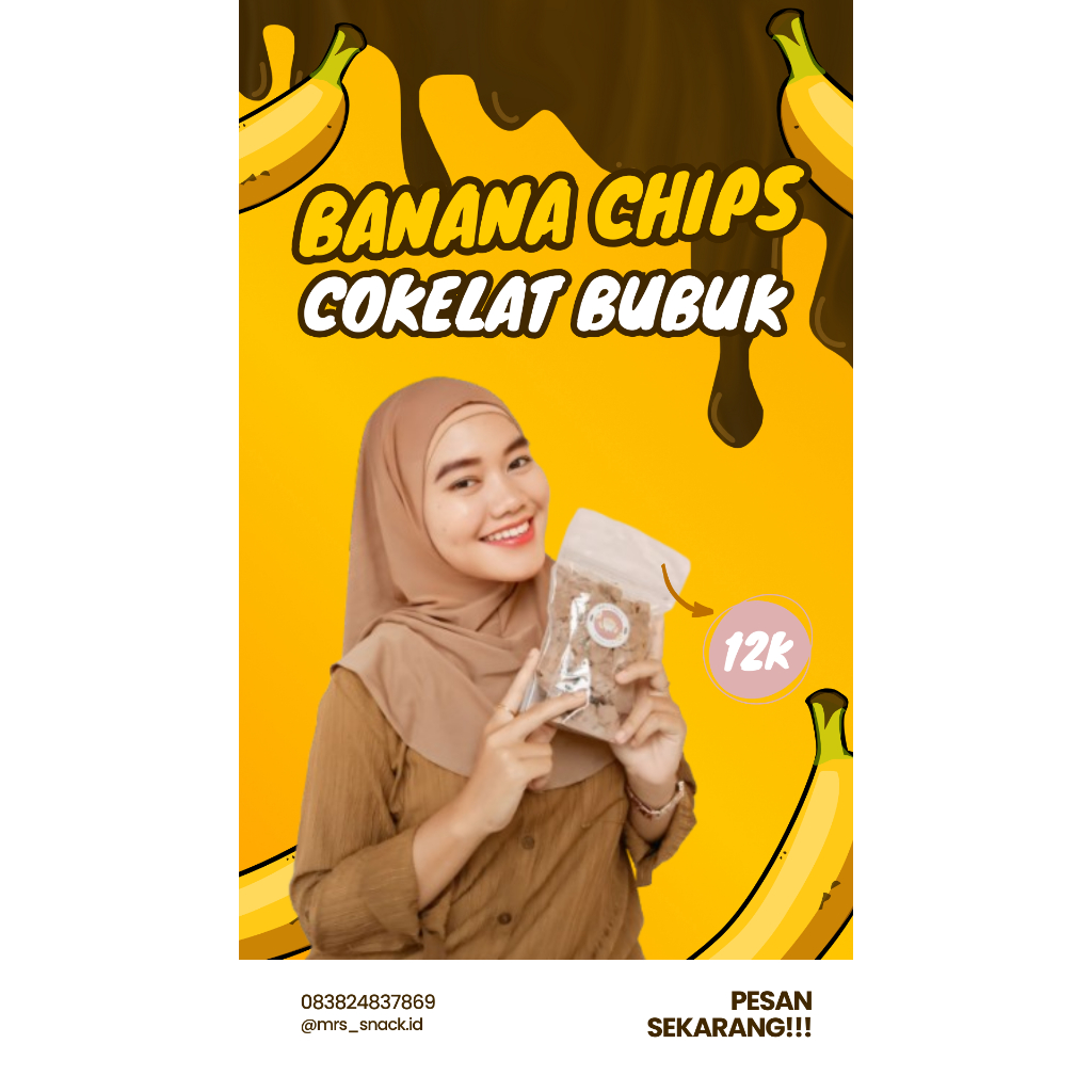

Kripik Pisang Cokelat Bubuk