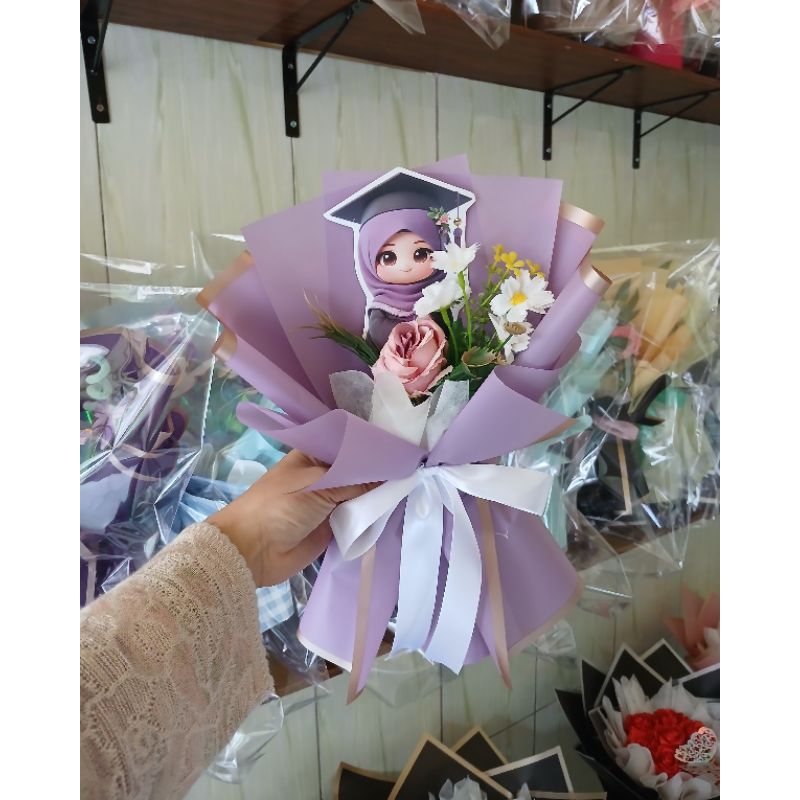 BUKET WISUDA MINI/ BUCKET MINI / BUKET BUNGA WISUDA