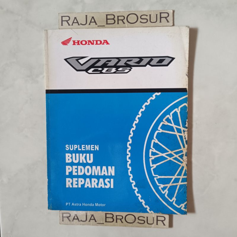 Suplemen buku pedoman reparasi/Manual book Honda Vario CBS KVB KVBS 2009-2013 ORI Original