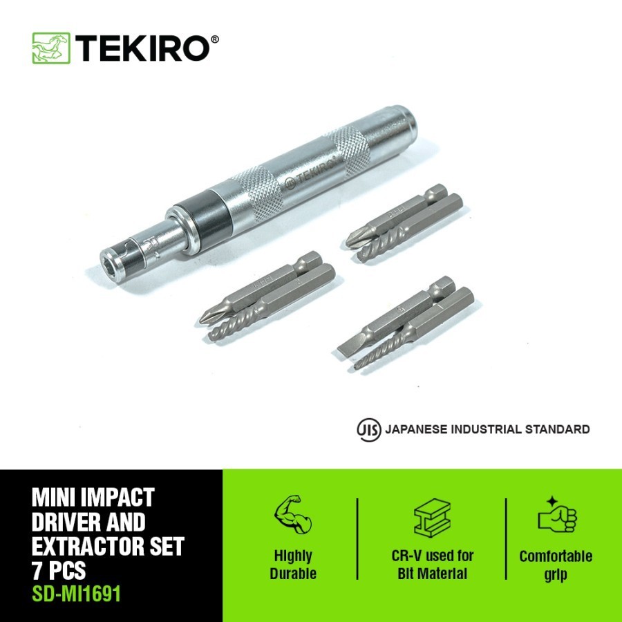 TEKIRO 7 PCS MINI OBENG KETOK SET WITH ORIGINAL MATA OBENG KETOK