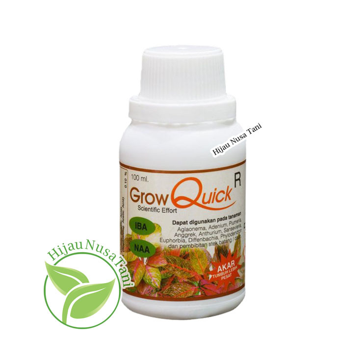 Pupuk Akar GROW QUICK R 100 ml - Pemacu perangsang pertumbuhan akar stek batang tanaman 100ml hormon