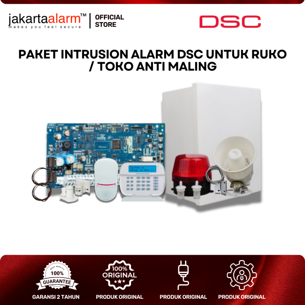 Paket Intrusion Alarm DSC Untuk Ruko Toko Anti Maling