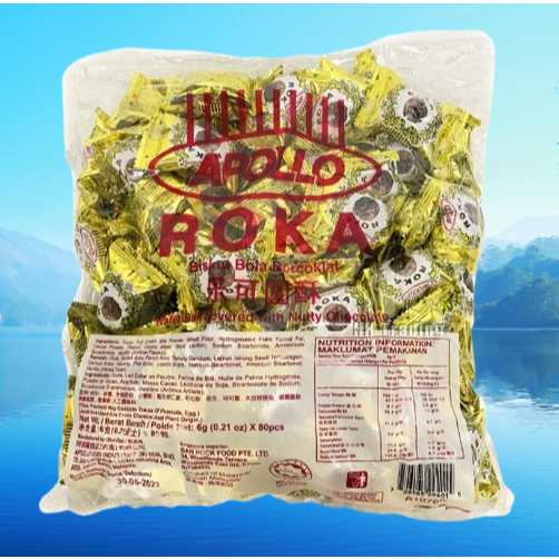 

Apollo Roka Wafer Ball Biskuit Bola Wafer Cokelat 1 Pak 50 Pcs