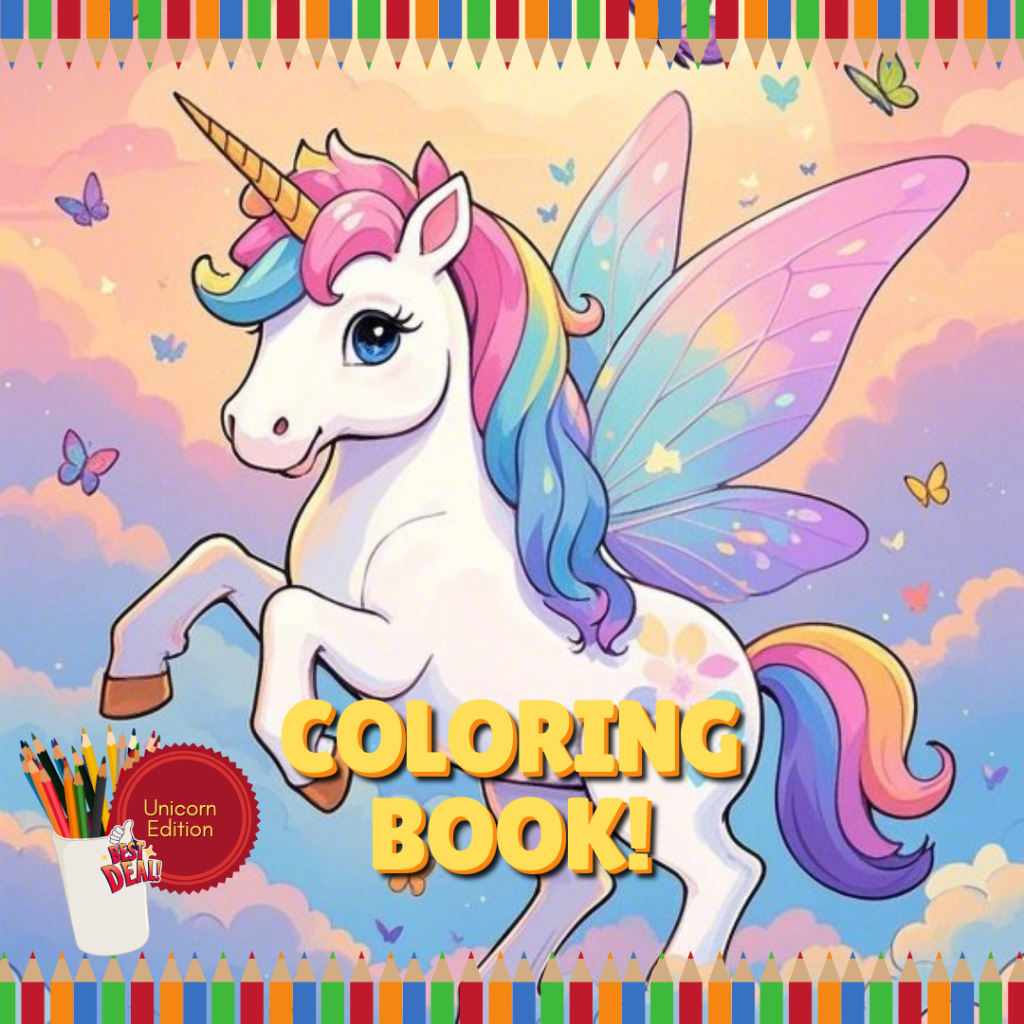 Buku Mewarnai Anak Edisi Unicorn | Coloring Book Unicorn Edition
