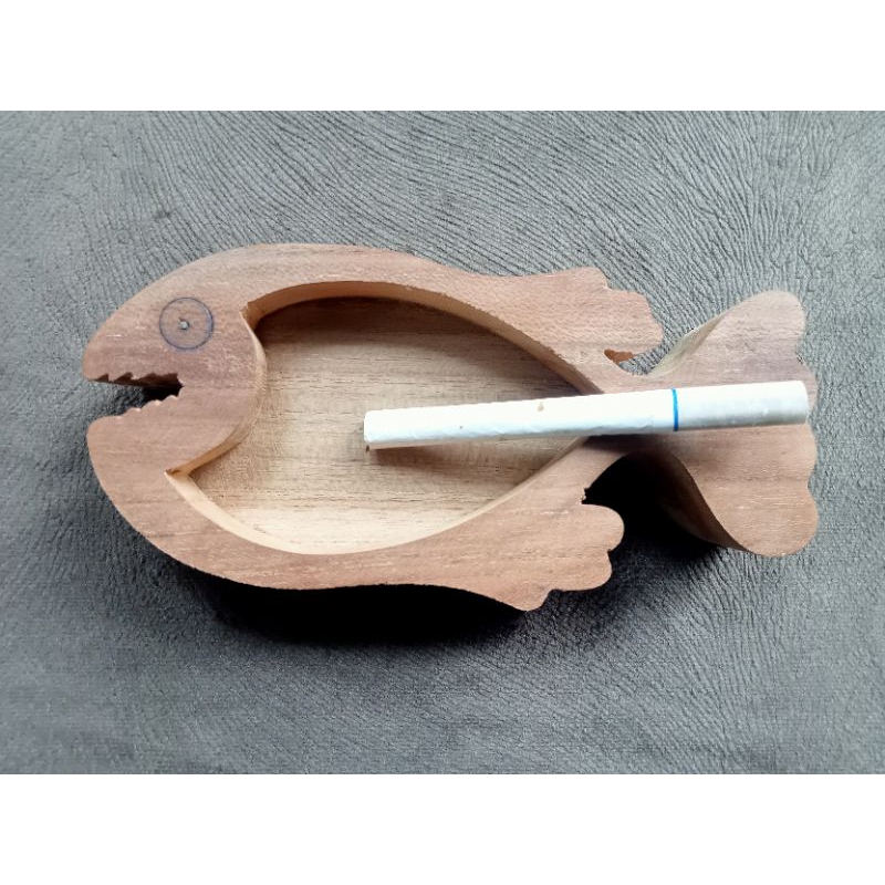 asbak kayu jati unik