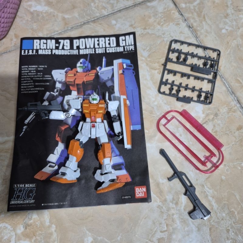 hg 144 gundam rgm 79 powered gm second no box