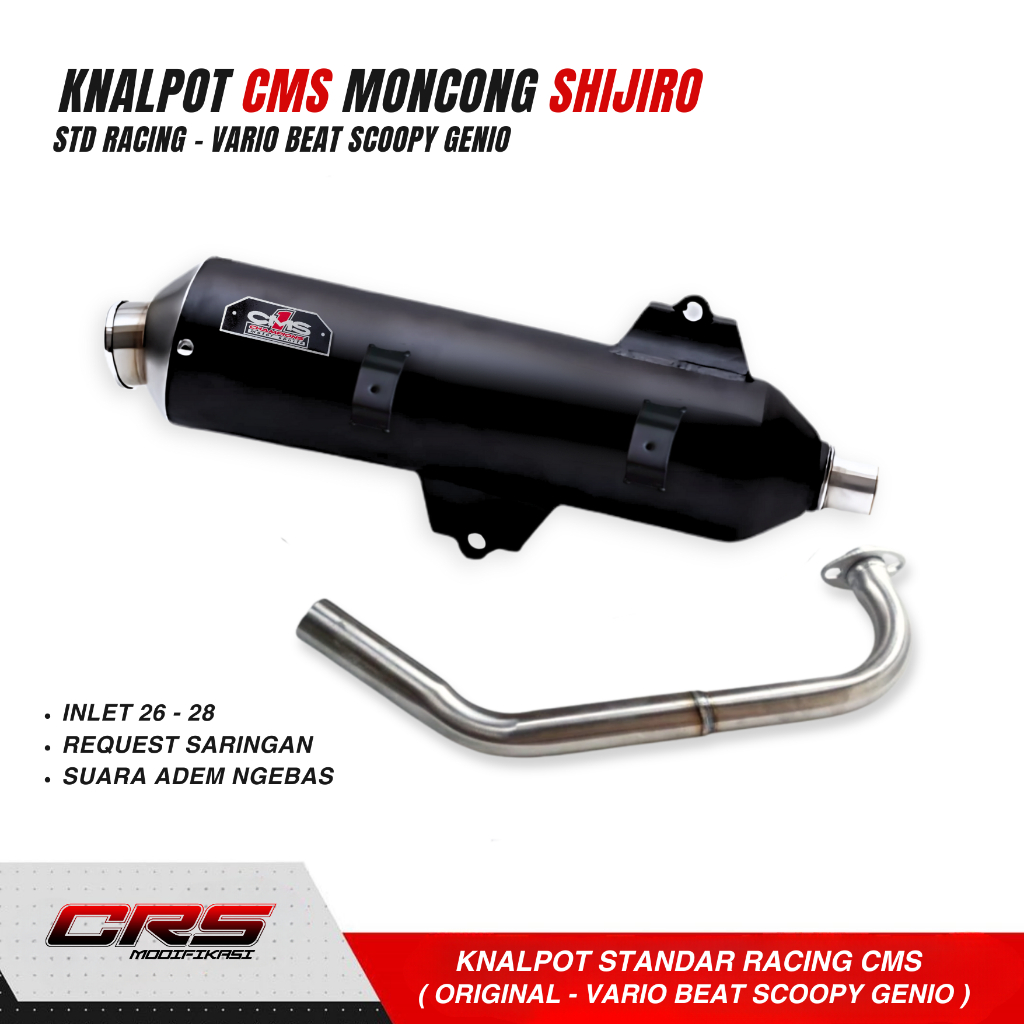 Knalpot Shijiro Vario Beat Scoopy Genio Knalpot Standar Racing Vario 125 150 Adem ngebas Moncong