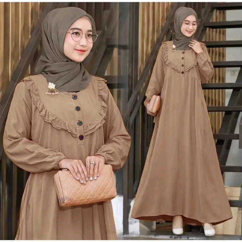 GAMIS WANITA TERBARU 2025 /GAMIS ITY CREPE CRINKLE PREMIUM ORI GAMIS POLOS CRINGKEL