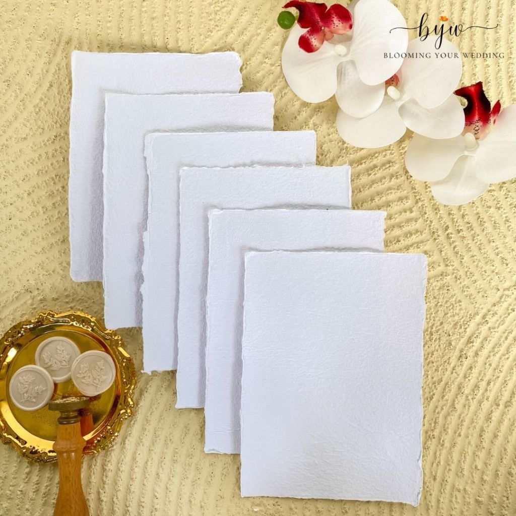 

White - Kertas Daur Ulang Handmade Calligraphy Paper Wedding Paper Kertas kaligrafi