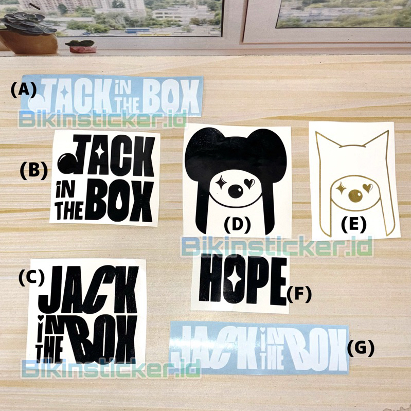 

STICKER JACK IN THE BOX - Jhope untuk armybomb/laptop/handphone/tablet