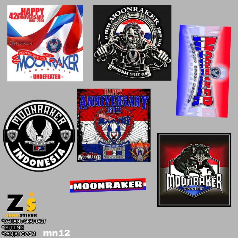 

moonraker stiker 7pcs mn12
