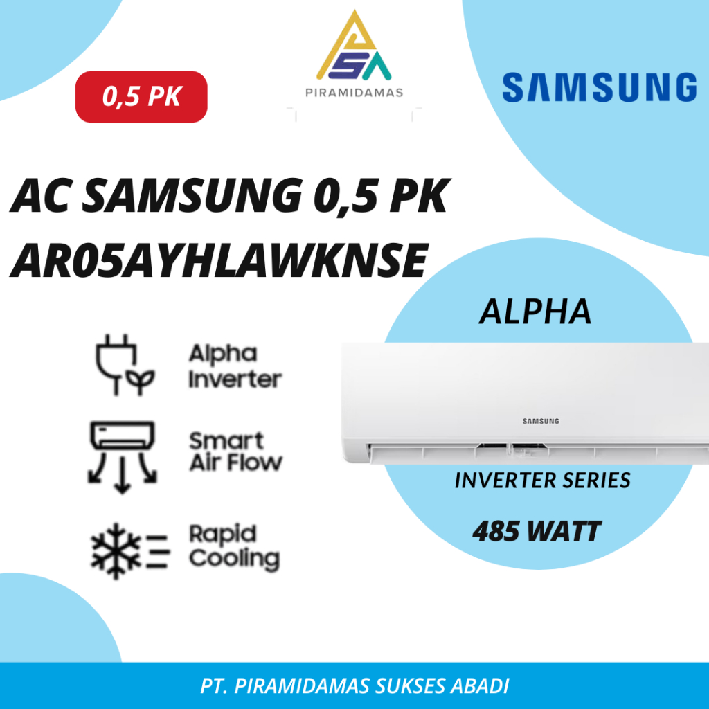 AC ALPHA INVERTER SAMSUNG 1/2 PK ( AR05AYHLAWKNSE)