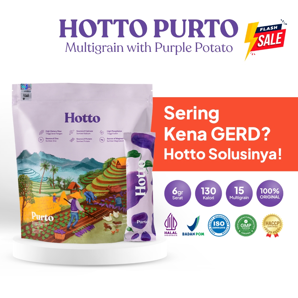 

FLASH SALE!! HOTTO PURTO MULTIGRAIN With Purple Potato | Hotto Minuman Diet, Oatmeal, Sereal